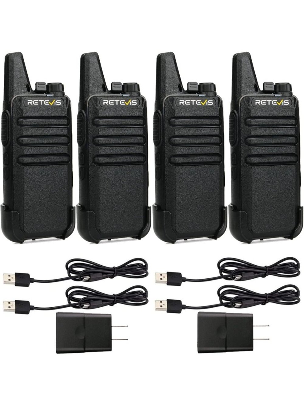 New RT22 Compact & Lightweight FRS Walkie Talkies Long Range (4 Pack)